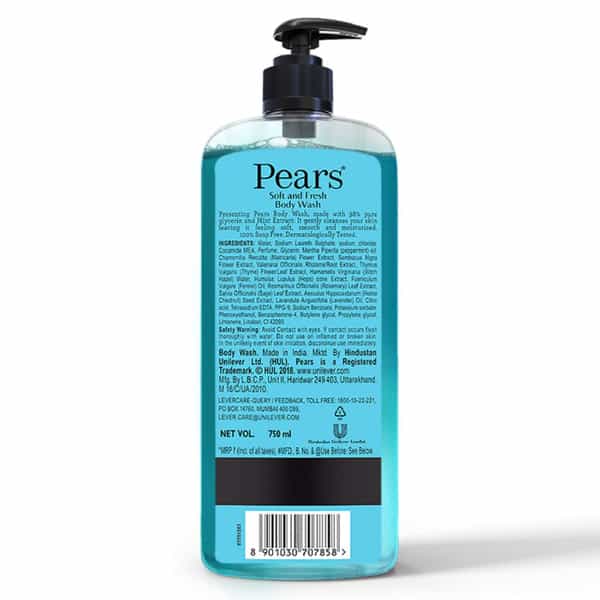 Pears Soft & Fresh Shower Gel Supersaver Xl Pump Bottle 750 Ml