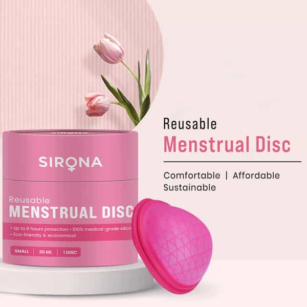 Sirona Reusable Menstrual Cup Disc For Women - Small -1 Unit