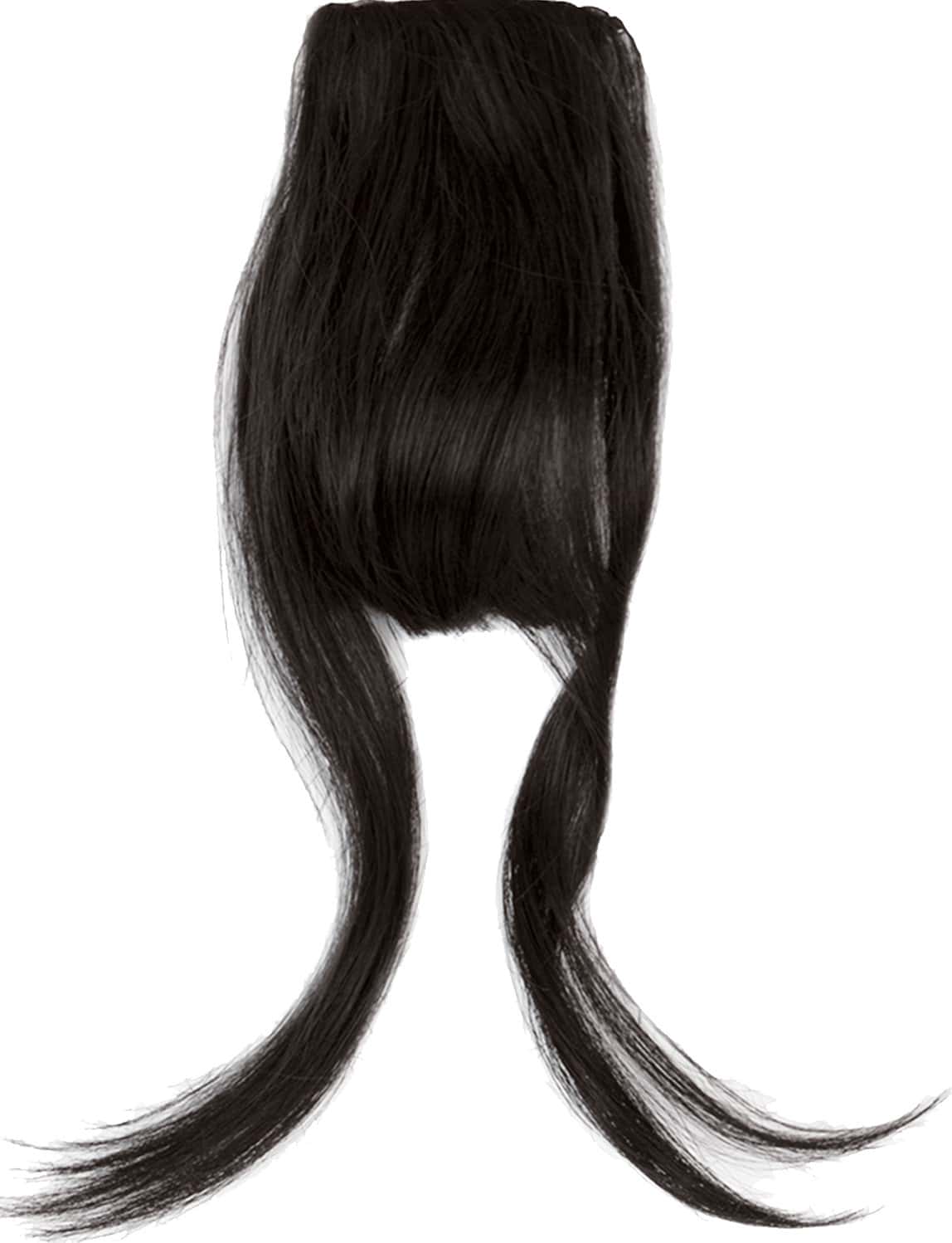 Streak Street Dark Brown Wispy Clip-In Bangs