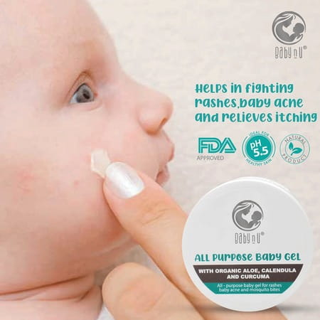 Babynu All Purpose Natural Baby Gel With Organic Aloe Calendula & Curcuma Ph 5.5 Balanced 50G