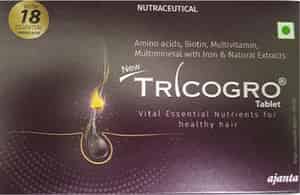 New Tricogro Tablet For Healthy Hair - Strip Of 10 Tablets