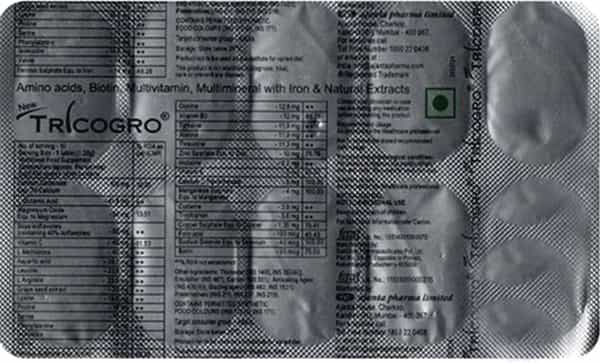 New Tricogro Tablet For Healthy Hair - Strip Of 10 Tablets