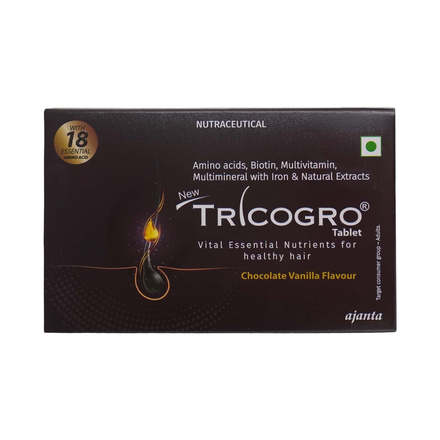 New Tricogro Tablet For Healthy Hair - Strip Of 10 Tablets