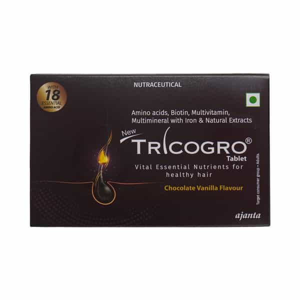 New Tricogro Tablet For Healthy Hair - Strip Of 10 Tablets