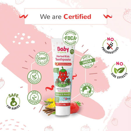 Babyorgano Herbal Kids Toothpaste Baby Care - 50gm
