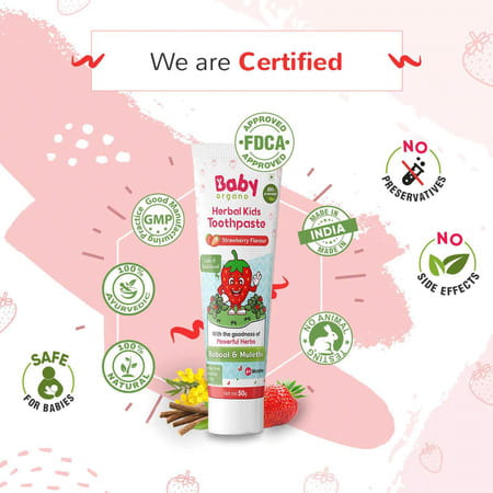 Babyorgano Herbal Kids Toothpaste Baby Care - 50gm