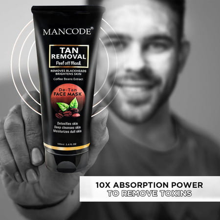 Mancode Tan Removal Peel Off Mask 100ml (Tube)