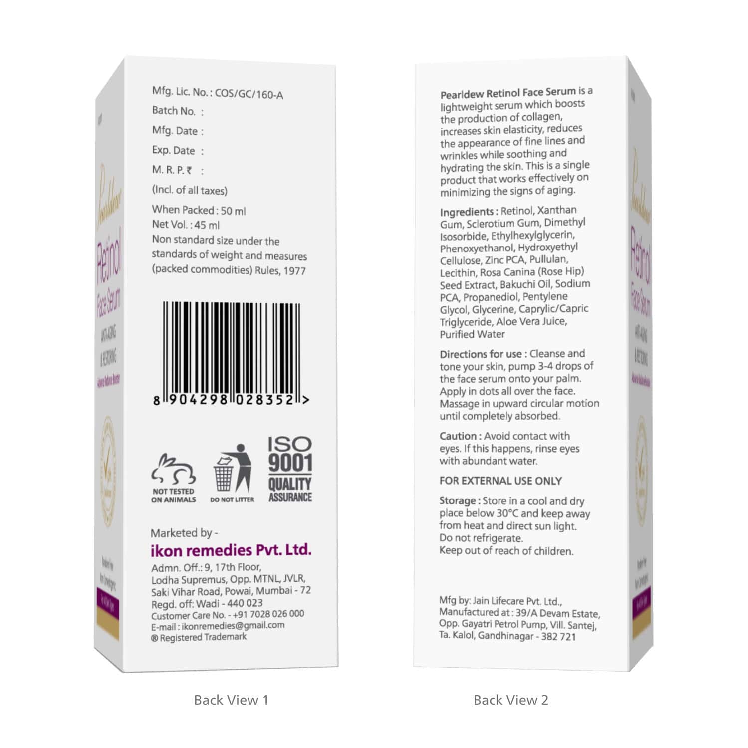 Buy PEARLDEW RETINOL FACE SERUM 50 ML ENRICHED WITH RETINOL & ALOE