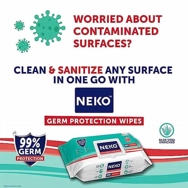 Neko Germ Protection Wipes 80S Lid Pack