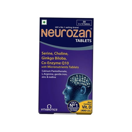 Neurozan-Health Supplements (23 Micronutrients) With Wellman 30 Tablet Free