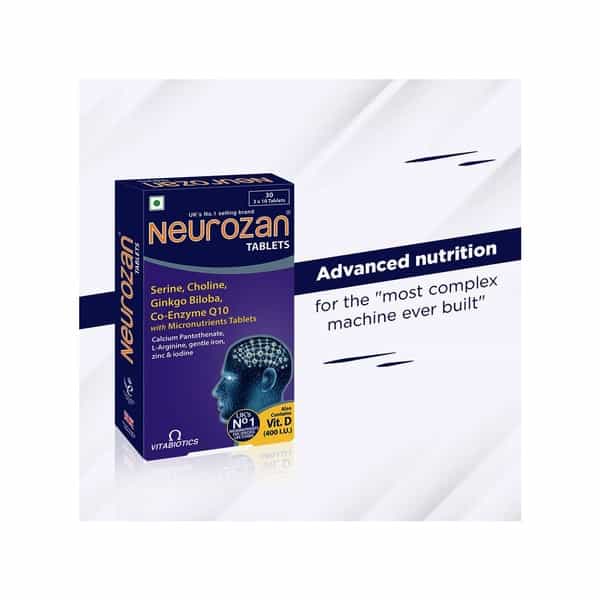 Neurozan-Health Supplements (23 Micronutrients) With Wellman 30 Tablet Free