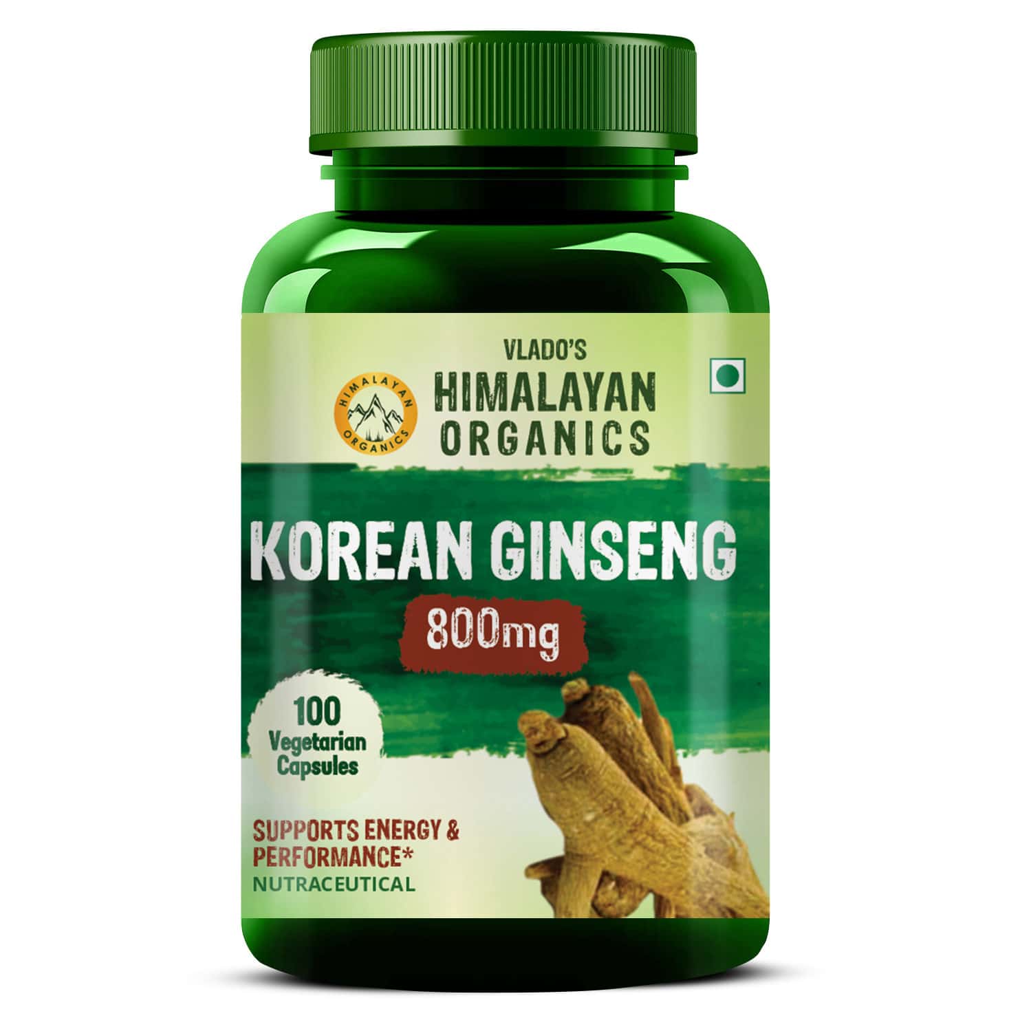 Vlado's Himalayan Organics Korean Red Ginseng 1000mg/serve 100 Veg Capsules