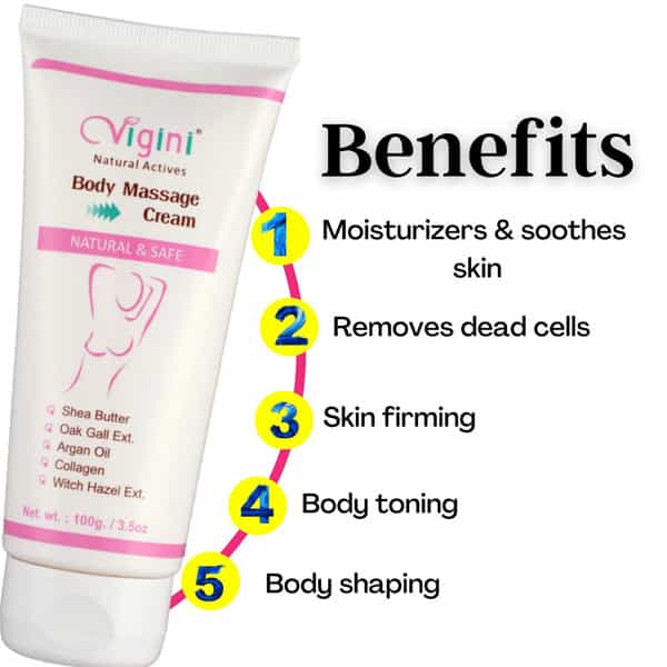 Vigini Breast Bust Body Toning Breast Size Increase Full 36 Firming Women's Oil Cream 100Ml