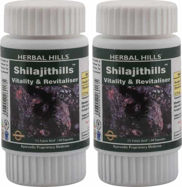 Herbal Hills Shilajithills 60 Capsule Pack Of 2 Shilajit Capsule