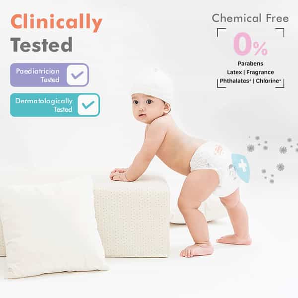 R For Rabbit Feather Diaper Pants Size Medium For Baby Of 7-12 Kgs (Pack Of 48)