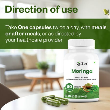 Oribite Moringa Leaf Capsules For Daily Nutrition Support 60 Capsules