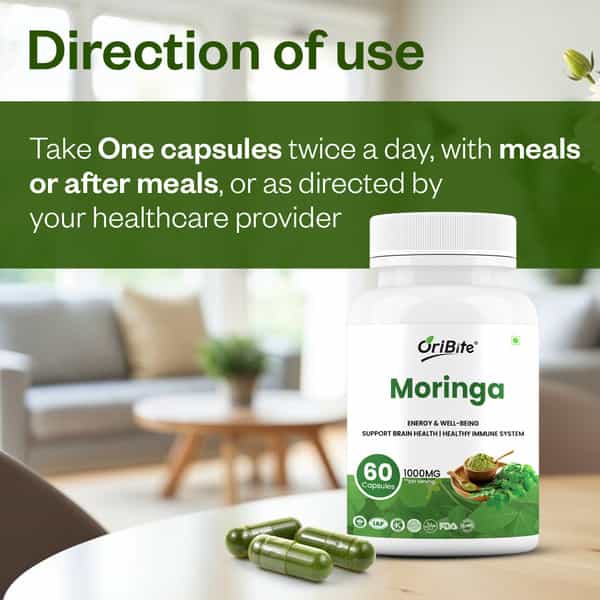 Oribite Moringa Leaf Capsules For Daily Nutrition Support 60 Capsules