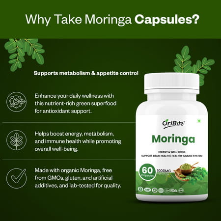 Oribite Moringa Leaf Capsules For Daily Nutrition Support 60 Capsules