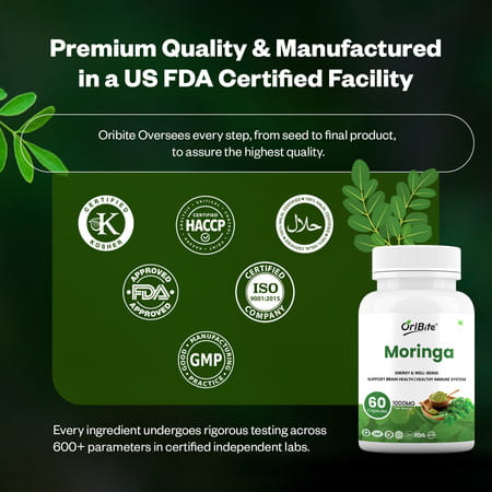 Oribite Moringa Leaf Capsules For Daily Nutrition Support 60 Capsules