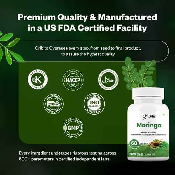 Oribite Moringa Leaf Capsules For Daily Nutrition Support 60 Capsules