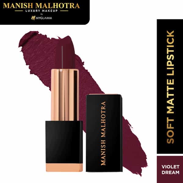 Manish Malhotra Beauty By Myglamm Soft Matte Lipstick-Violet Dream