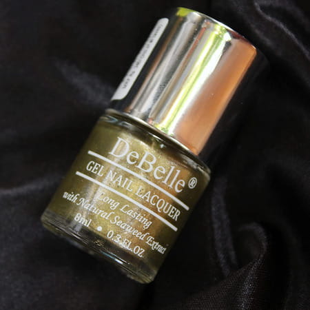Debelle Gel Nail Lacquer Canopus Beige Gold With Black Glitter Nail Polish-8ml