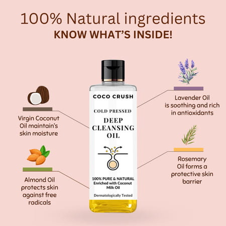 Coco Crush Deep Cleansing Makeup Remover Massage Oil - 200ml