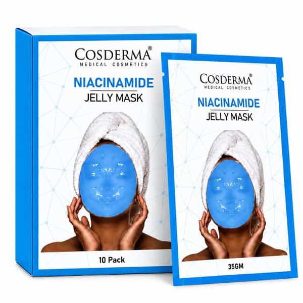 Cosderma Niacinamide Jelly Mask 35Gm |Skin-Refreshing & Soothing Mask |Pack Of 10
