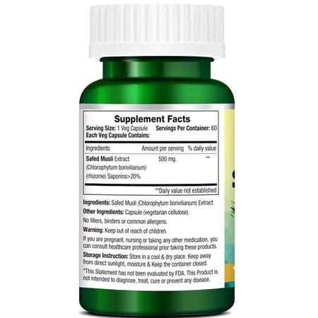 Morpheme Remedies Safed Musli 500 Mg - 60 Veg Capsules