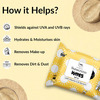 Tnw The Natural Wash Sunscreen Wipes | Removes Dirt & Oil With Hydration | 10 Wipes