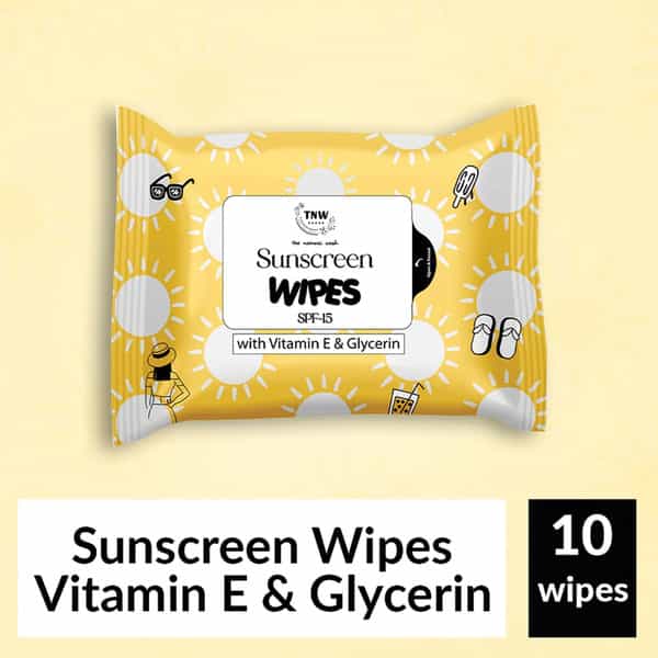 Tnw The Natural Wash Sunscreen Wipes | Removes Dirt & Oil With Hydration | 10 Wipes