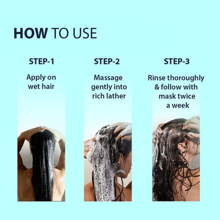 Dermistry Dry Frizzy Hair Ceramides Hyaluronic Acid Shampoo For Smoothening Frizz Control - 200ml