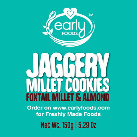 Early Foods Pack Of 2 - Foxtail Millet & Almond Jaggery Cookies 150G X 2
