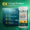 Neuherbs Gold Deep Sea 6X Omega 3 Fish Oil Capsules | Epa - 1080Mg & Dha - 720Mg | 60 Softgels