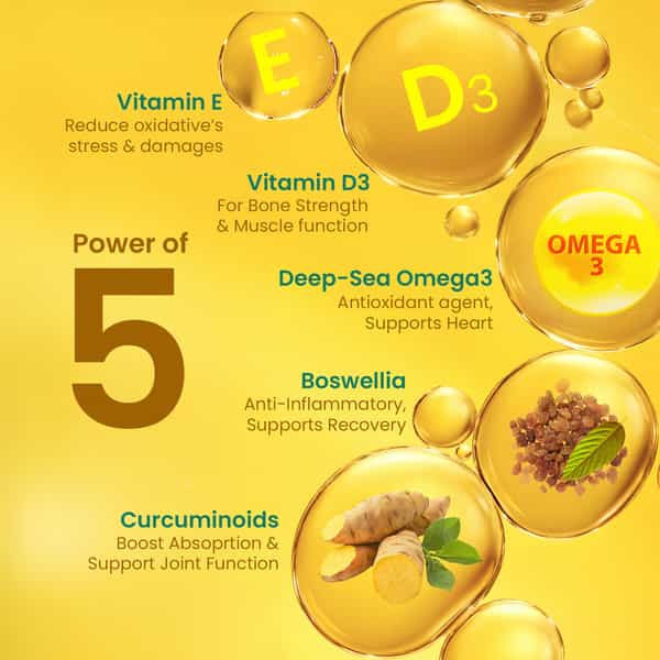 Neuherbs Gold Deep Sea 6X Omega 3 Fish Oil Capsules | Epa - 1080Mg & Dha - 720Mg | 60 Softgels