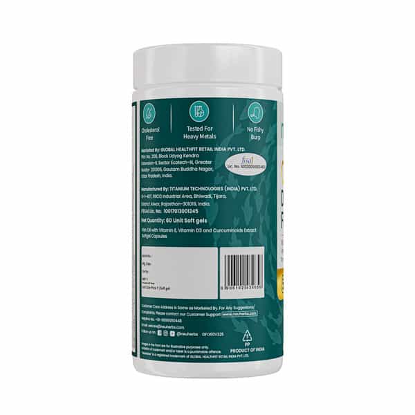 Neuherbs Gold Deep Sea 6X Omega 3 Fish Oil Capsules | Epa - 1080Mg & Dha - 720Mg | 60 Softgels