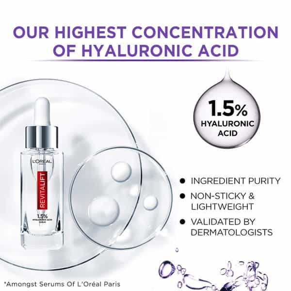 L'oreal Paris Revitalift 1.5% Hyaluronic Acid Serum - 15 Ml