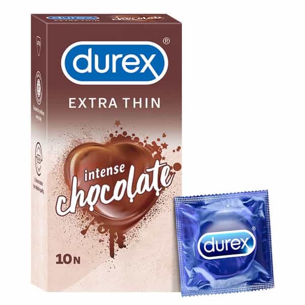 Durex Extra Thin Intense Chocolate Flavoured Condoms For Men -10S