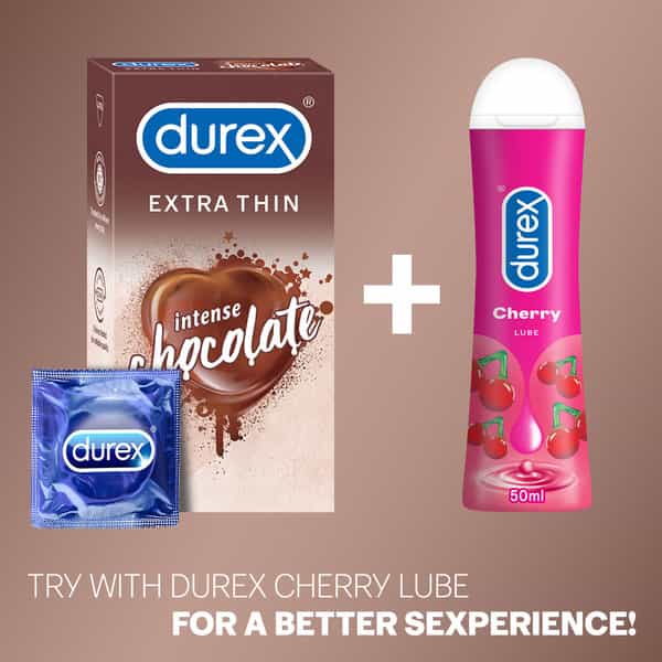 Durex Extra Thin Intense Chocolate Flavoured Condoms For Men -10S