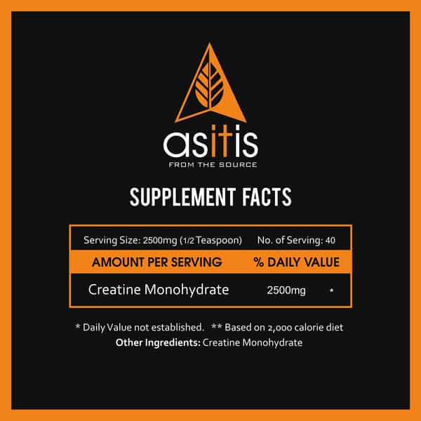 As-It-Is Nutrition Pure Creatine Monohydrate - 100G Pouch