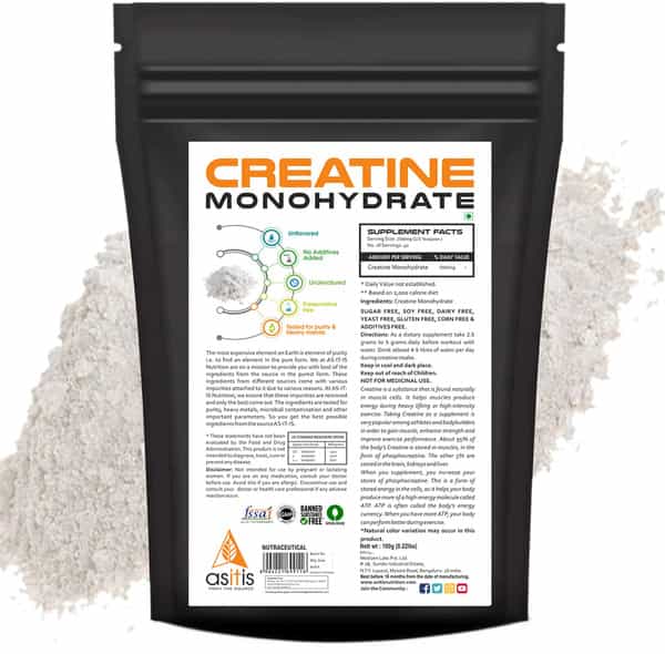 As-It-Is Nutrition Pure Creatine Monohydrate - 100G Pouch