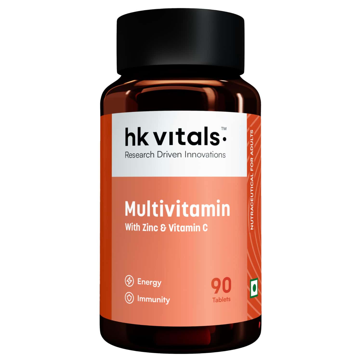 Hk Vitals Multivitamin (90 Tablets) | For Men And Women | With Zinc | Vitamin C | Vitamin D3