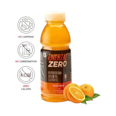 Enerzal Zero Orange Flavour Bottle Of 400ml Liquid