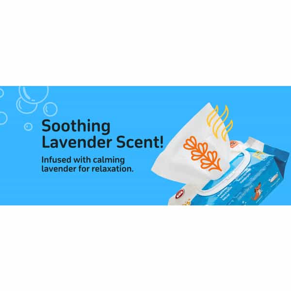 Fofos Pet Cleaning Wipes Lavender Scented - 80Pcs