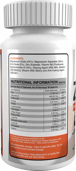 Genetic Nutrition - Zma 60 Capsules