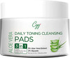 Cgg Cosmetics Aloe Vera Daily Toning Cleansing Pads 3-In-1 Tones- 50 Pads