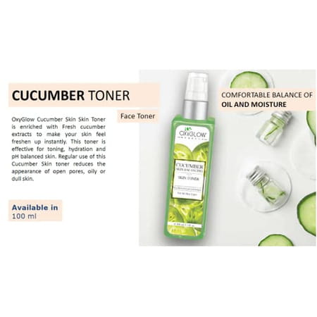 Oxyglow Herbals Cucumber Toner Spray For Face|Reduces Inflammation (100 Ml)