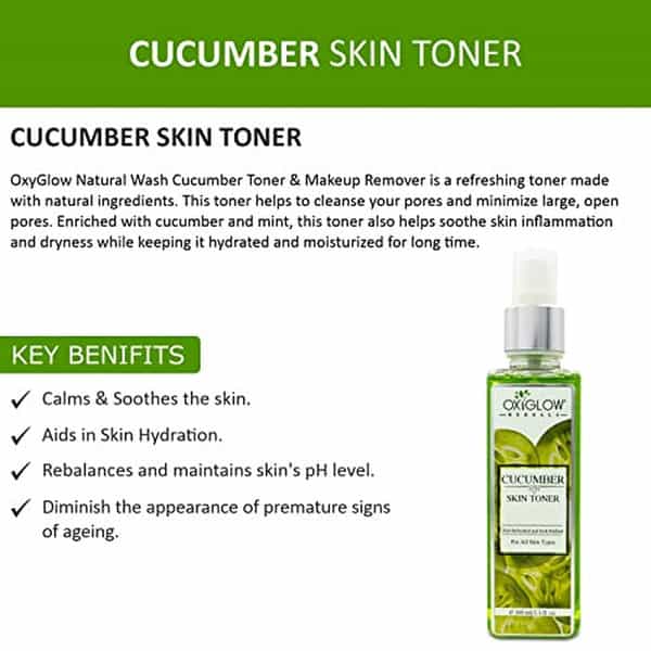 Oxyglow Herbals Cucumber Toner Spray For Face|Reduces Inflammation (100 Ml)