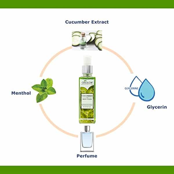 Oxyglow Herbals Cucumber Toner Spray For Face|Reduces Inflammation (100 Ml)