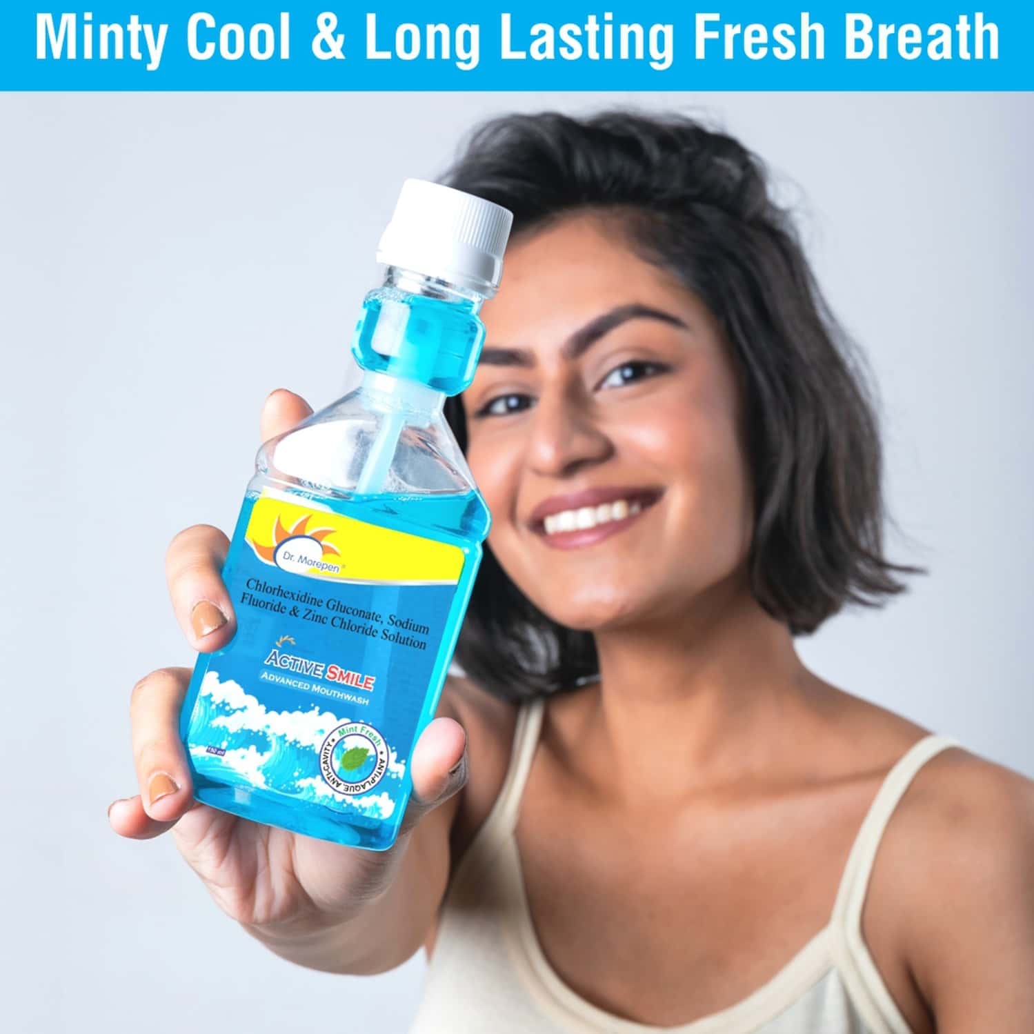 Buy DR. MOREPEN ACTIVE SMILE ADVANCED MOUTHWASH WITH MINT 150ML
